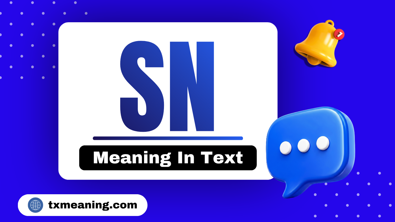 SN Meaning In Text