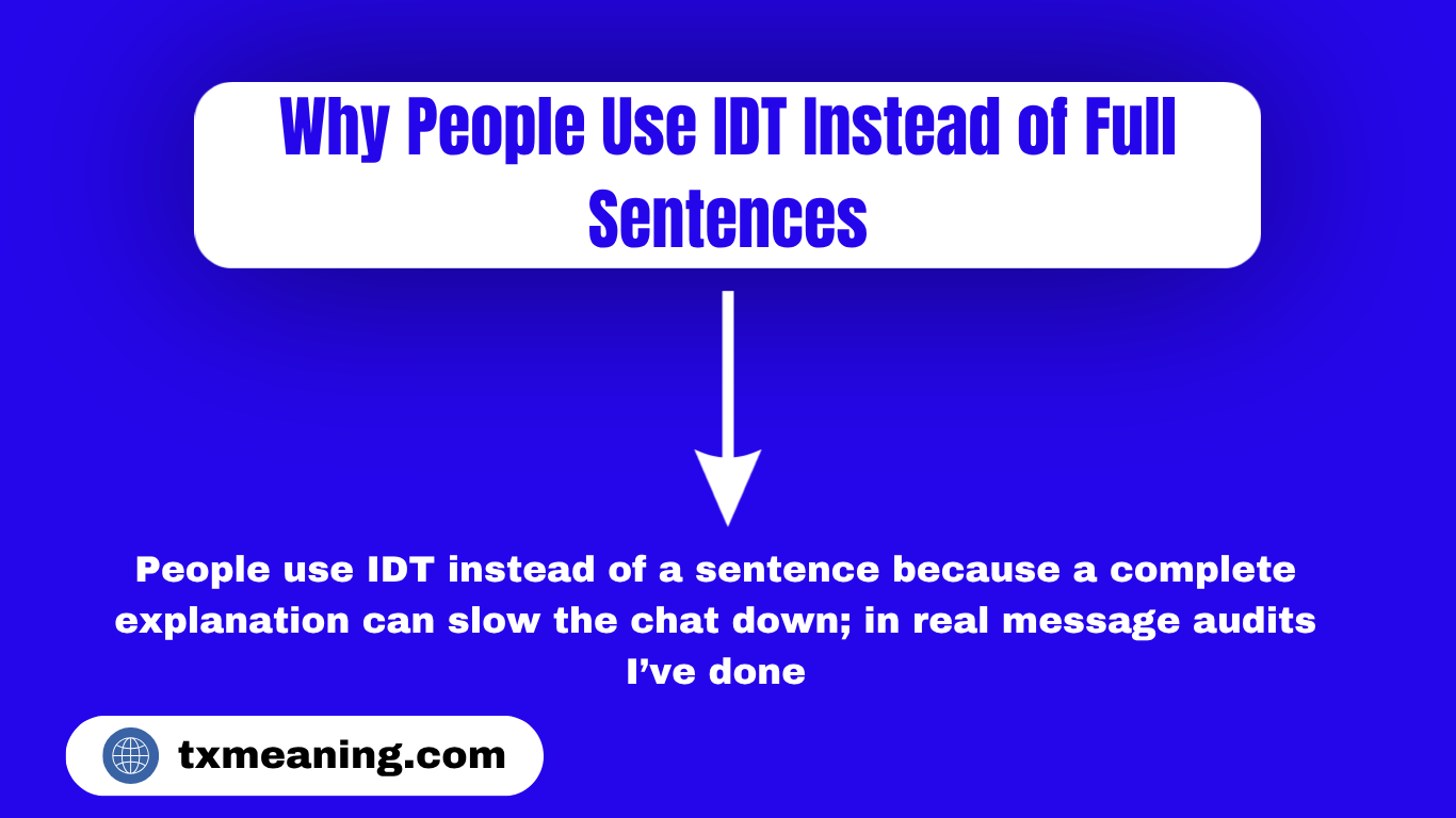 IDT Meaning In Text