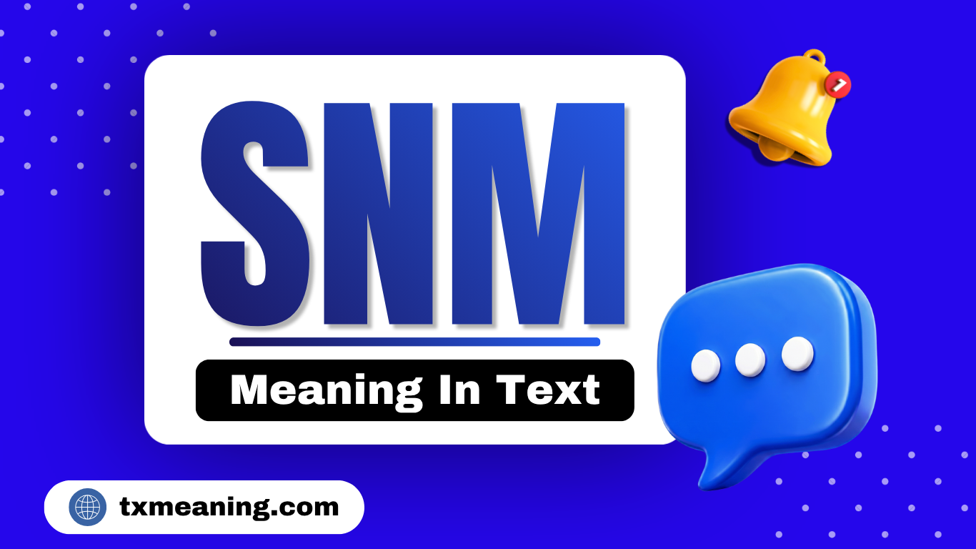 SNM Meaning in Text