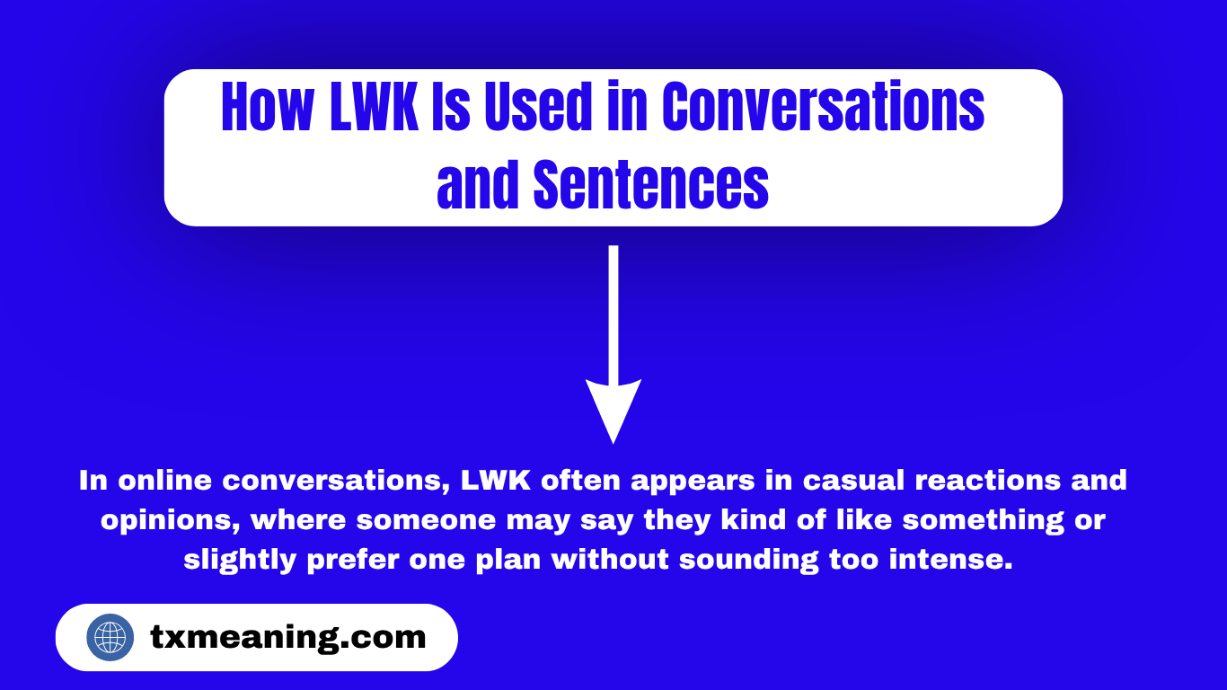 How LWK Is Used in Conversations and Sentences LWK Meaning in Text